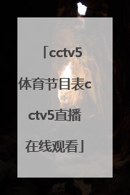 cctv5体育节目表cctv5直播在线观看「cctv5体育节目表cctv5十节目回放」